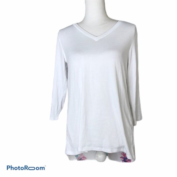 Market & Spruce Tops - 🐝Market & Spruce white floral back blouse size S